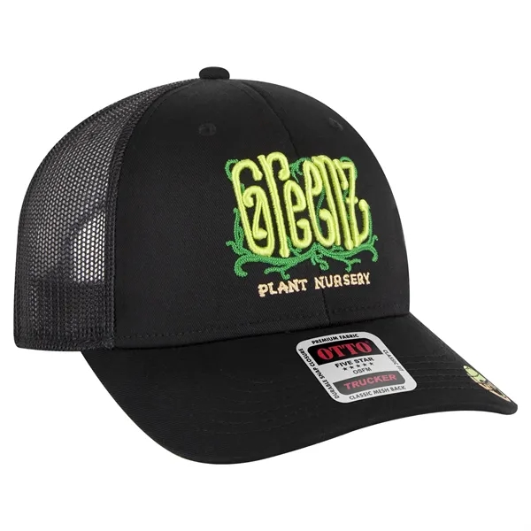 Cotton Blend Twill 6 Panel Low Profile Mesh Back Trucker Hat