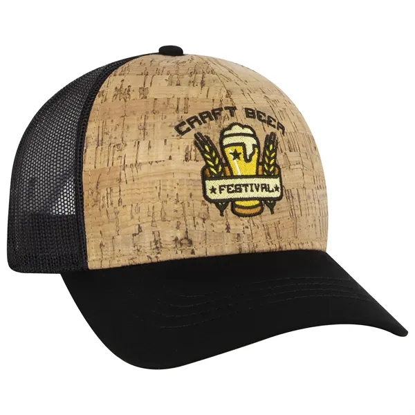 6 Panel Cork Mesh Back Baseball Cap
