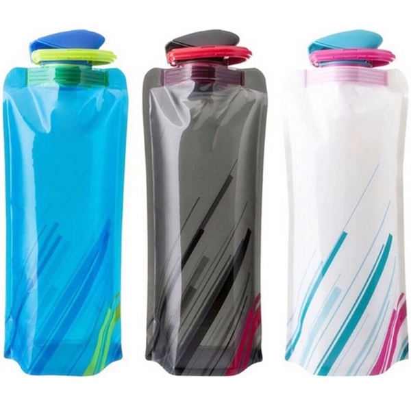 22 Oz. BPA-Free Foldable and Reusable Water Bottle ( 700ML ) - 22 Oz. BPA-Free Foldable and Reusable Water Bottle ( 700ML ) - Image 0 of 10