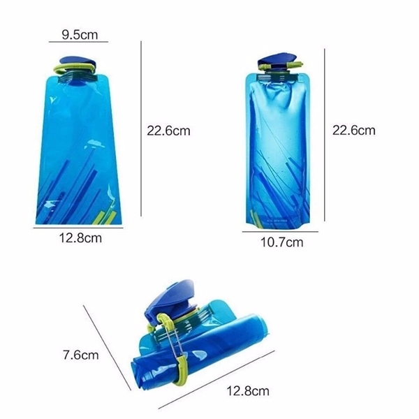 22 Oz. BPA-Free Foldable and Reusable Water Bottle ( 700ML ) - 22 Oz. BPA-Free Foldable and Reusable Water Bottle ( 700ML ) - Image 2 of 10