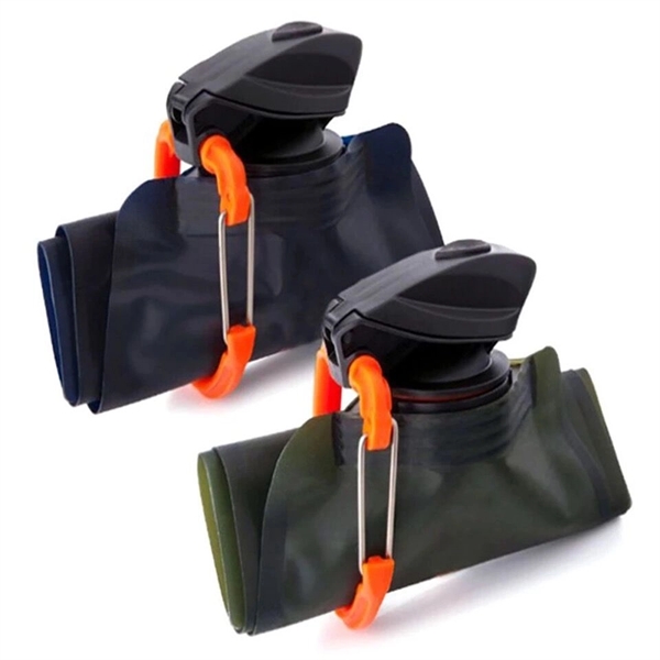 22 Oz. BPA-Free Foldable and Reusable Water Bottle ( 700ML ) - 22 Oz. BPA-Free Foldable and Reusable Water Bottle ( 700ML ) - Image 6 of 10