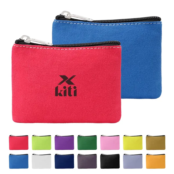 Small Canvas Zipper Bag Coin Pouch 5"x3.3"