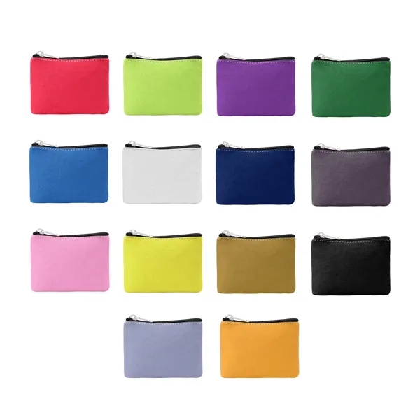 Small Canvas Zipper Bag Coin Pouch 5"x3.3"