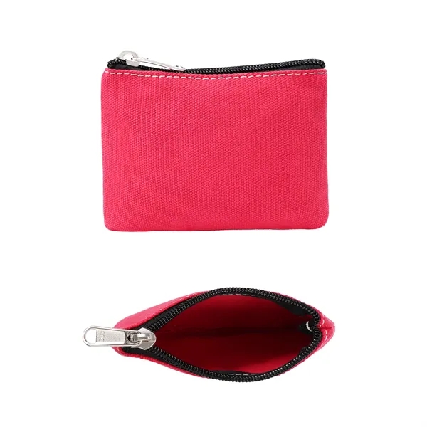 Small Canvas Zipper Bag Coin Pouch 5"x3.3"