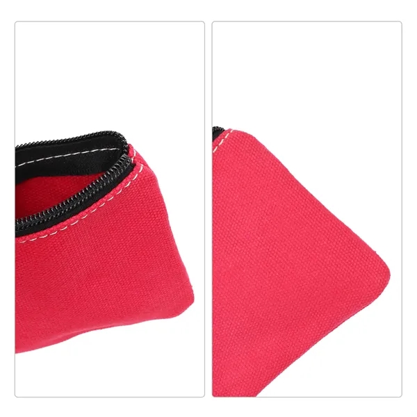 Small Canvas Zipper Bag Coin Pouch 5"x3.3"