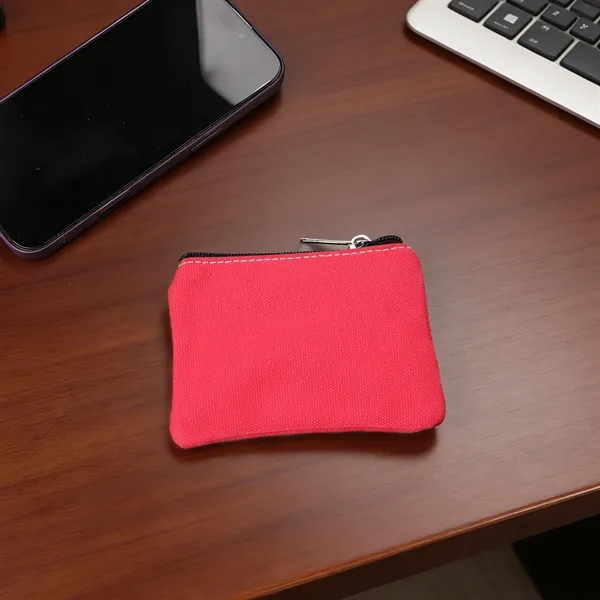 Small Canvas Zipper Bag Coin Pouch 5"x3.3"
