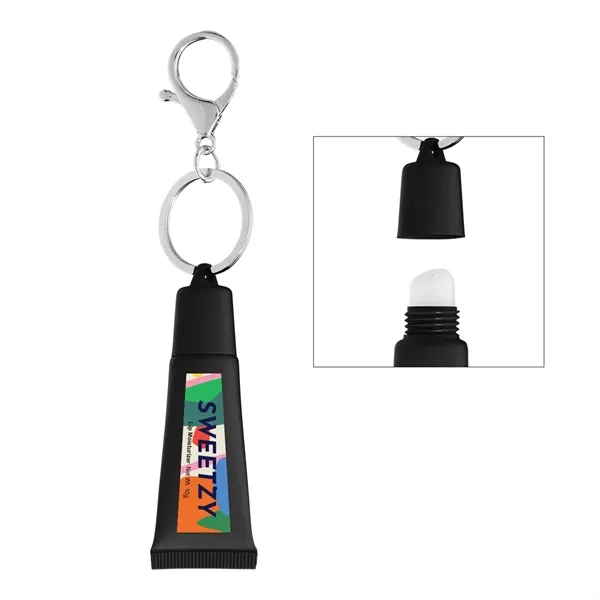 Custom Squeeze Tube Lip Moisturizer with Key Ring