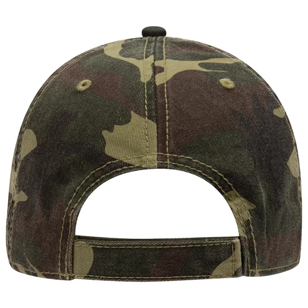Camouflage Garment Washed Cotton Twill 6 Panel Cap