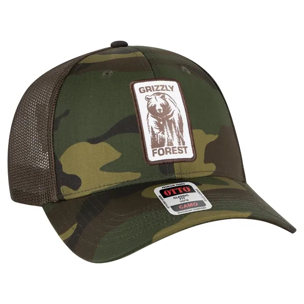 6 Panel Style Camouflage Cotton Twill Mesh Back Cap