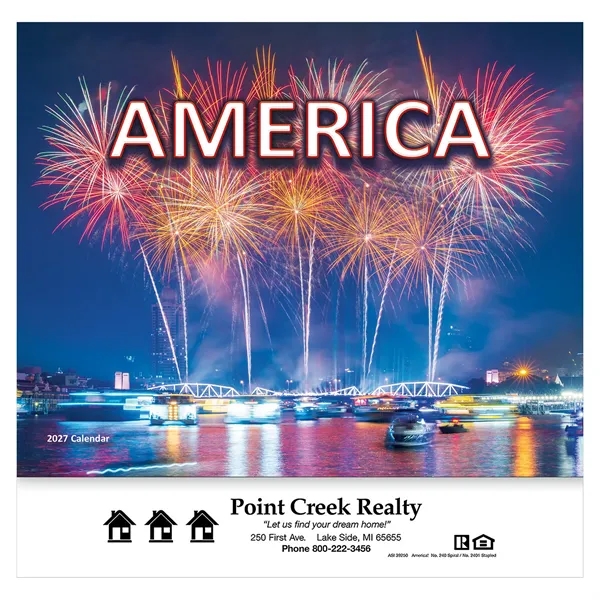 America! Wall Calendar: 2027 Stapled