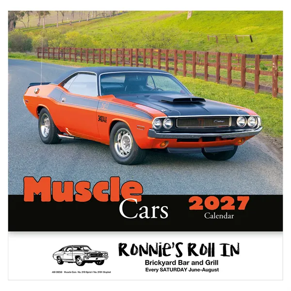 Muscle Cars Wall Calendar: 2027 Stapled