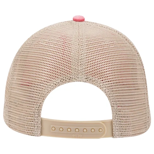 Custom 6Panel Garment Washed Cotton Twill/Mesh Back Low Profile Cap