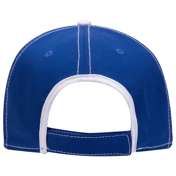 Custom Cotton Twill/Contrast Stitching Trim Visor 6 Panel Cap