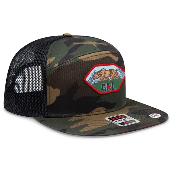 7 Panel Mesh Back Trucker Snapback Hat