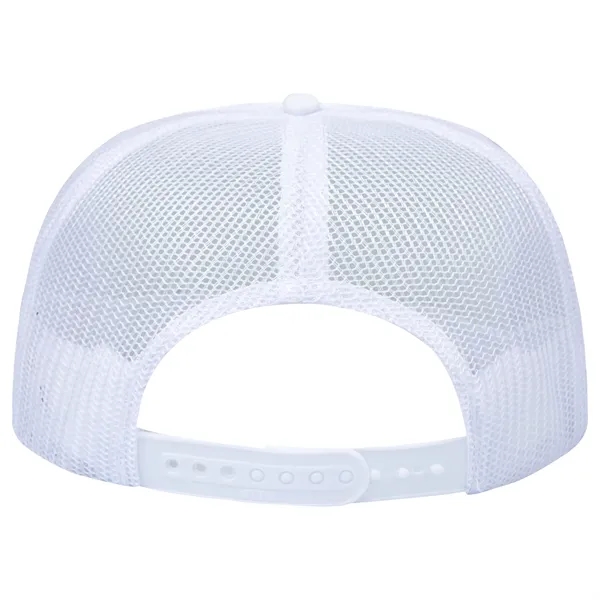 Custom Polyester Foam/Round Visor "SNAP" 5 Panel Mesh Back Hat