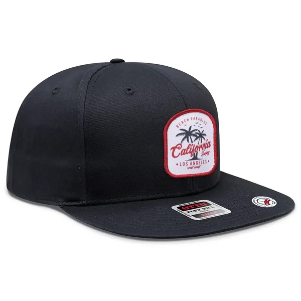 Cotton Twill Square Flat Visor "SNAP" 6 Panel Hat