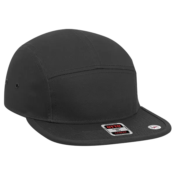 Cotton Twill Square Visor w/ Binding Trim 5 Panel Camper Hat