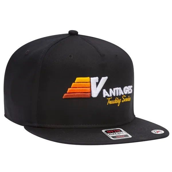 Cotton Twill Square Flat Visor "SNAP" 5 Panel Hat