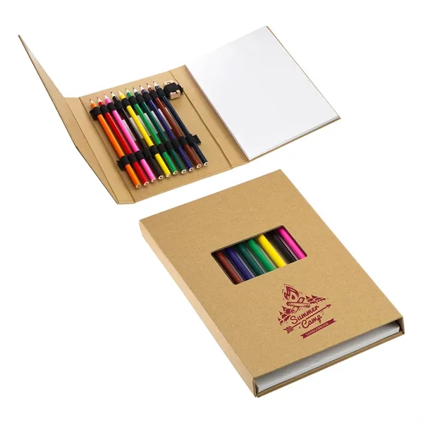 Custom Artisan Sketch Pad With 10-Piece Colored Pencil Set