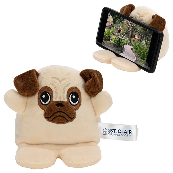 Phone Pals™ Weighted Plush Phone Holder - Pug