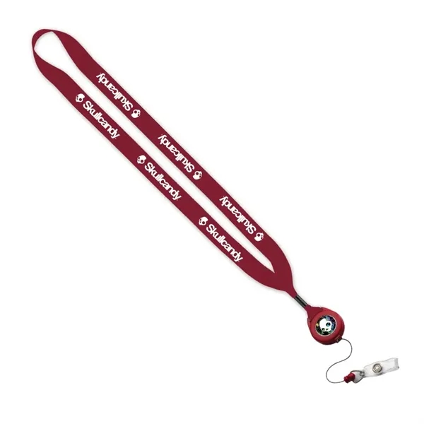 Custom 3/4" Polyester Lanyard with Retractable Badge Reel