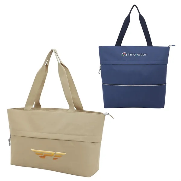 Rio Extendable Polyester Zippered Tote