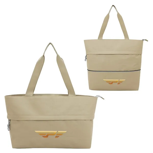 Custom Rio Extendable Polyester Zippered Tote