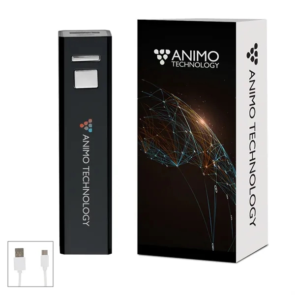 UL Listed 2,200 mAh On-The-Go Power Bank 2.0 With Custom Box