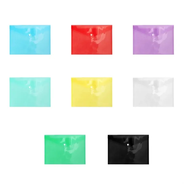 A4 Clear Envelopes File Folders With Snap Closure