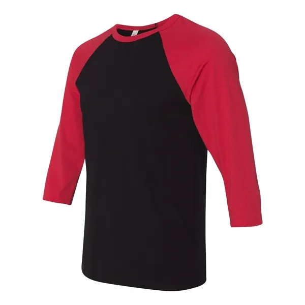 BELLA + CANVAS Unisex Three-Quarter Sleeve Baseball Tee