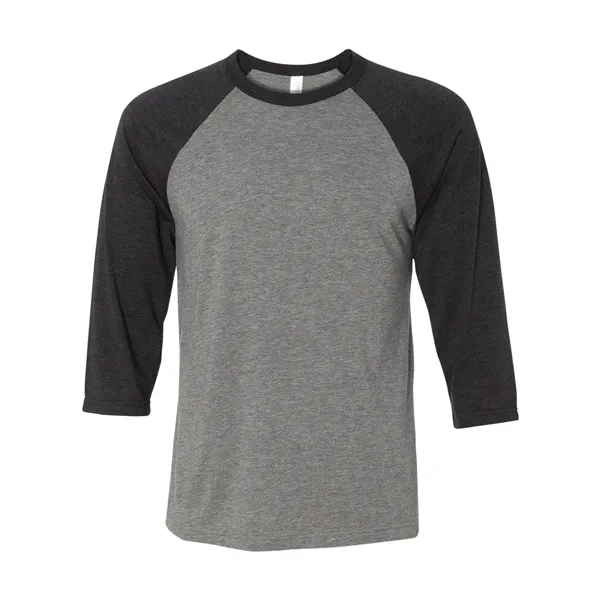 BELLA + CANVAS Unisex Three-Quarter Sleeve Baseball Tee