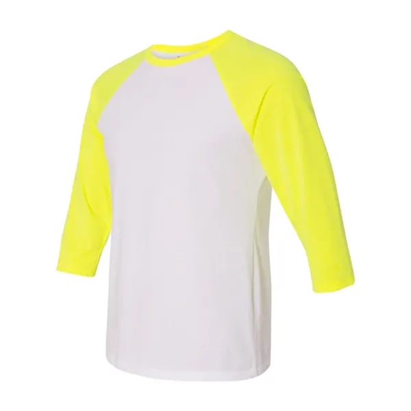 BELLA + CANVAS Unisex Three-Quarter Sleeve Baseball Tee