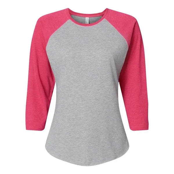LAT Women's Baseball Fine Jersey Three-Quarter Sleeve Tee