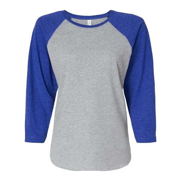 LAT Women's Baseball Fine Jersey Three-Quarter Sleeve Tee