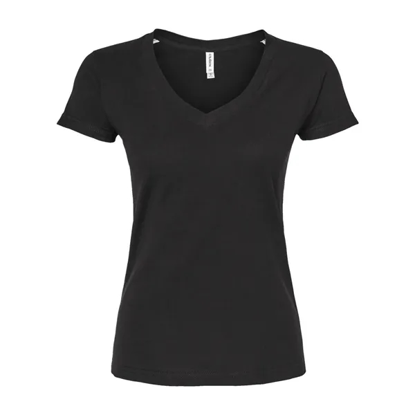 Custom Tultex Women's Fine Jersey V-Neck T-Shirt