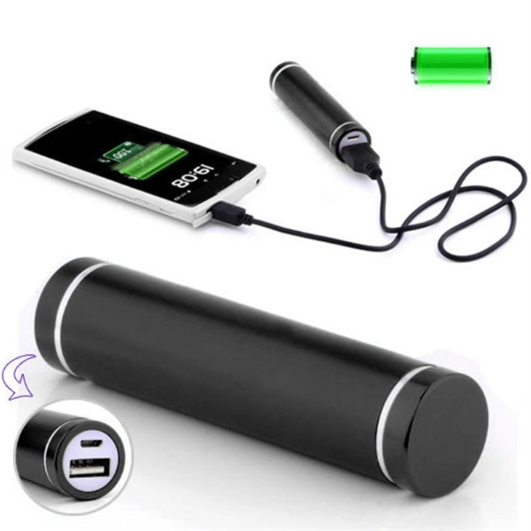2000mAh Mobile Cylinder Power Bank Chargers - 2000mAh Mobile Cylinder Power Bank Chargers - Image 1 of 2