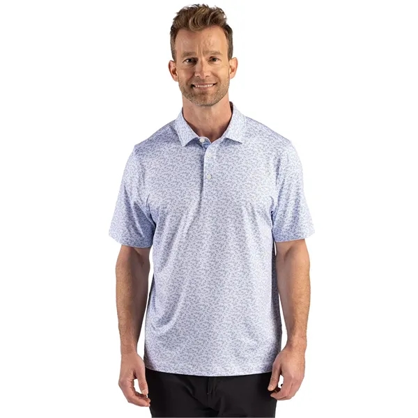 Cutter & Buck Pike Recycled Fern Print Mens Polo