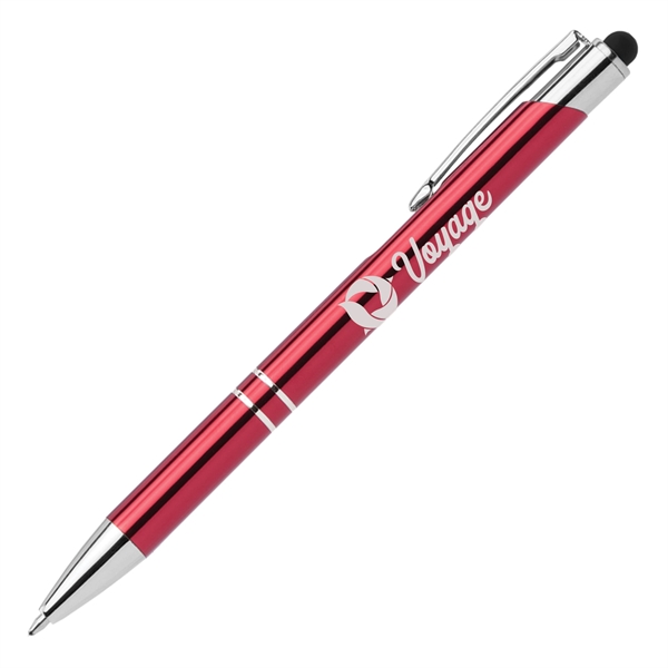 Tres-Chic w/ Stylus - Laser Engraved - Metal Pen