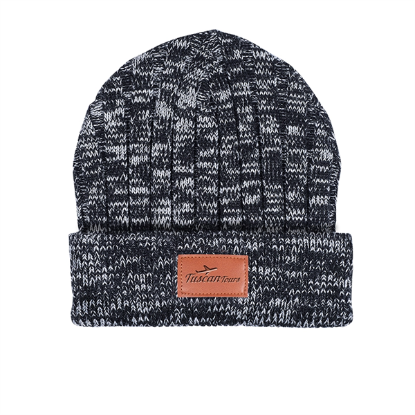 Leeman™ Heathered Knit Cuffed Rib Beanie - Leeman™ Heathered Knit Cuffed Rib Beanie - Image 0 of 1