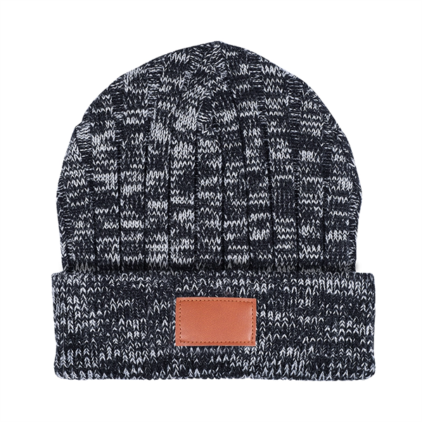 Leeman™ Heathered Knit Cuffed Rib Beanie - Leeman™ Heathered Knit Cuffed Rib Beanie - Image 1 of 1