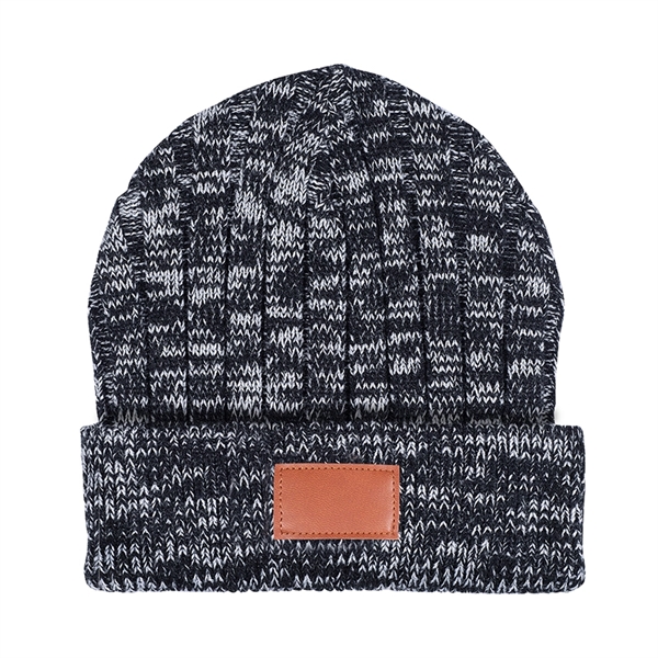 Leeman Heathered Knit Cuffed Rib Beanie - Leeman Heathered Knit Cuffed Rib Beanie - Image 1 of 1
