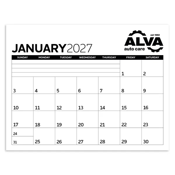 Triumph® Calendars Small Monthly Desk Pad - Black & White...