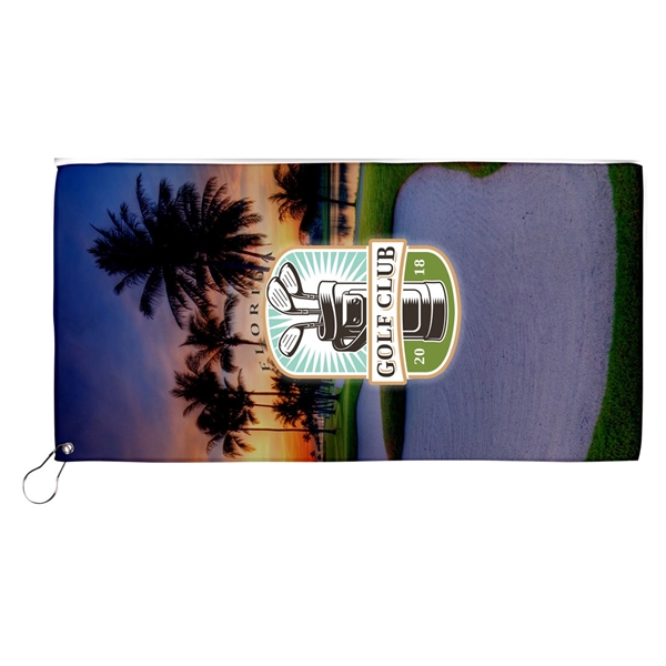 23x12 Sublimated Golf Towel - 200GSM - 23x12 Sublimated Golf Towel - 200GSM - Image 2 of 3