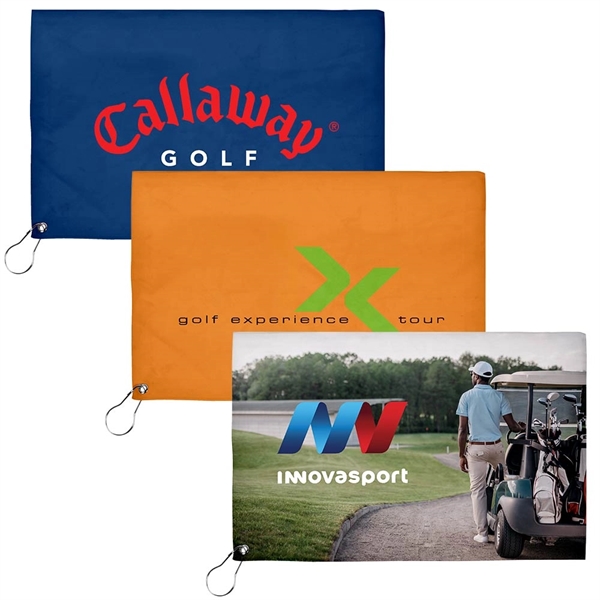 17x11 Sublimated Golf Towel - 200GSM - 17x11 Sublimated Golf Towel - 200GSM - Image 0 of 4