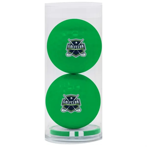 Colored 2-Ball, 1-Poker Chip Par Pack
