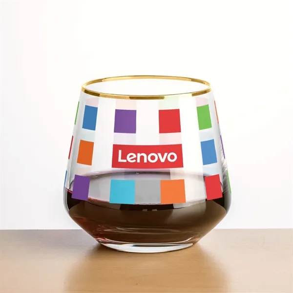Tucson Gold Rim Stemless Wine - VividPrint™