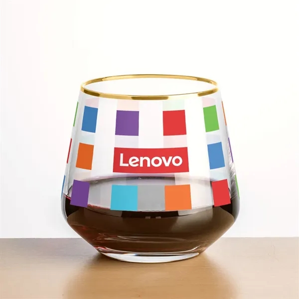 Tucson Gold Rim Stemless Wine - VividPrint™