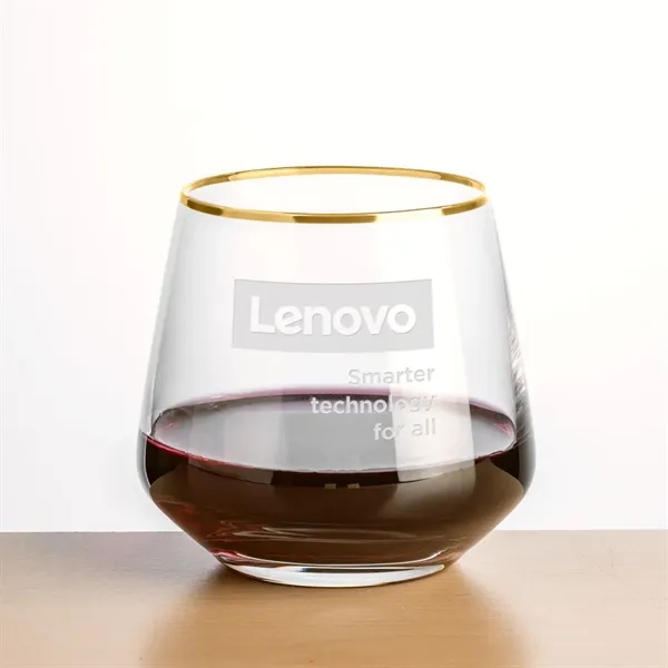 Tucson Gold Rim Stemless Wine - Deep Etch