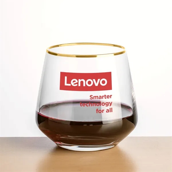 Tucson Gold Rim Stemless Wine - Imprinted