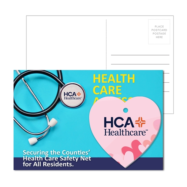Post Card with Full Color Heart Luggage Tag